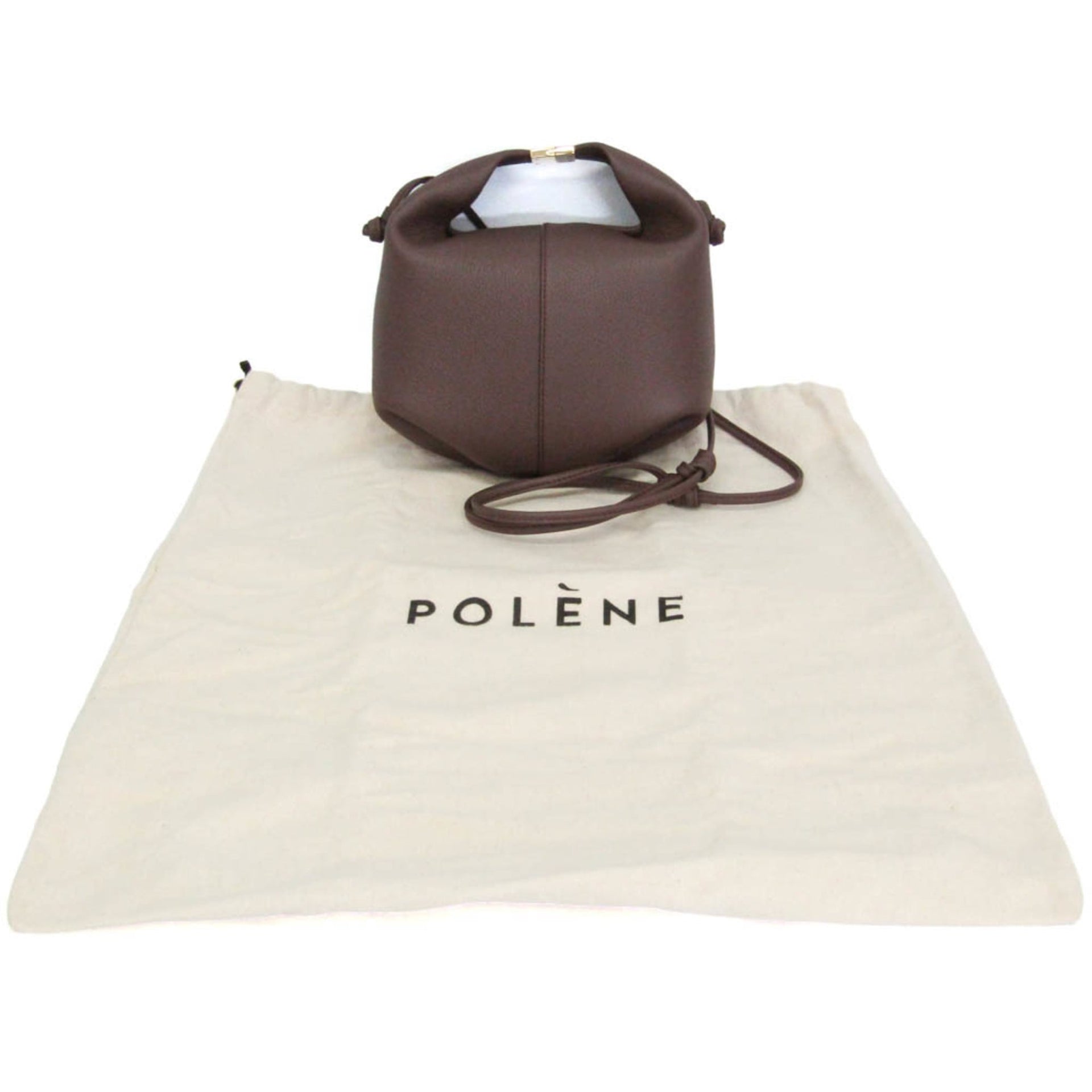 POLÈNE Béri leren handtas voor dames 2