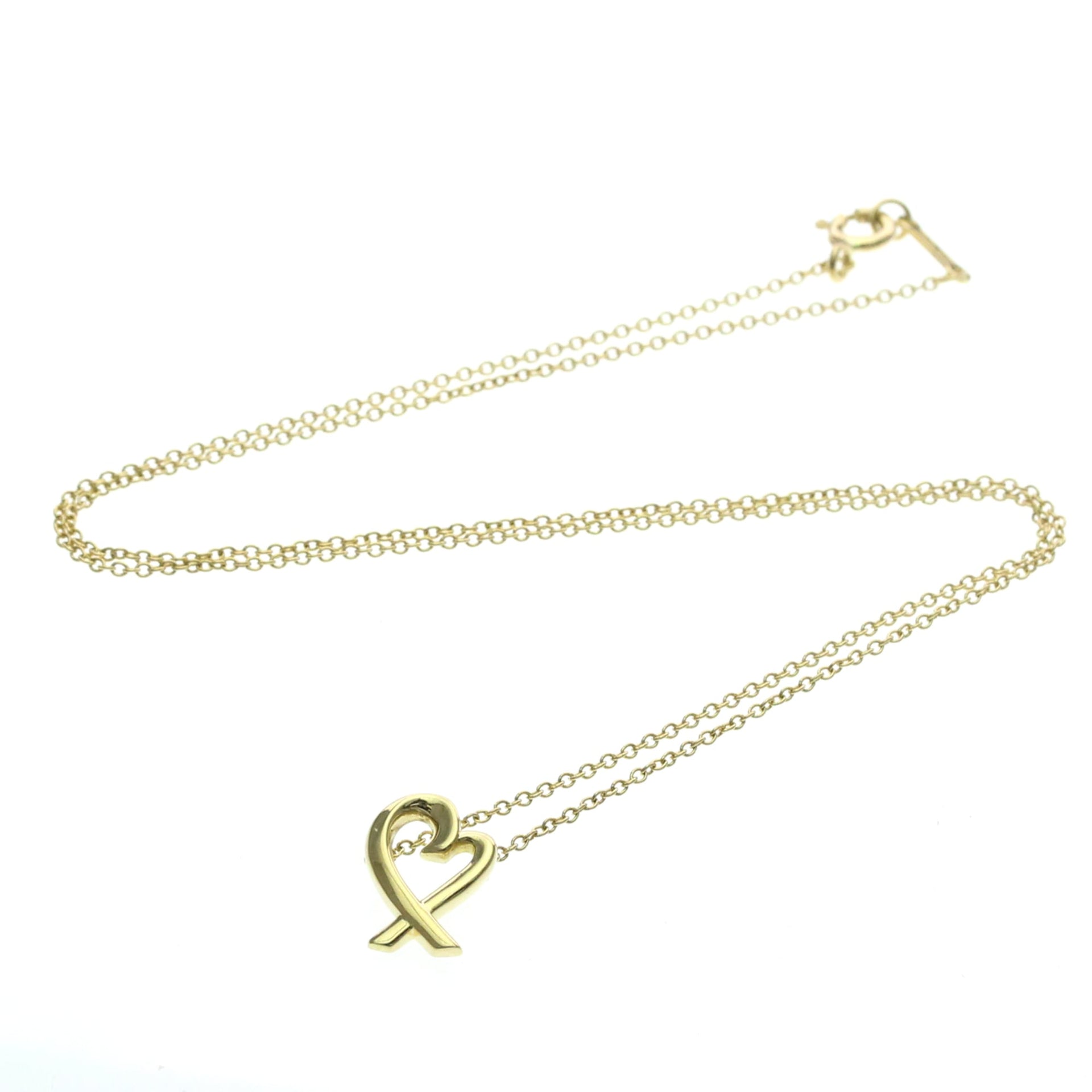 Tiffany Loving Heart-ketting 18K geelgoud 12