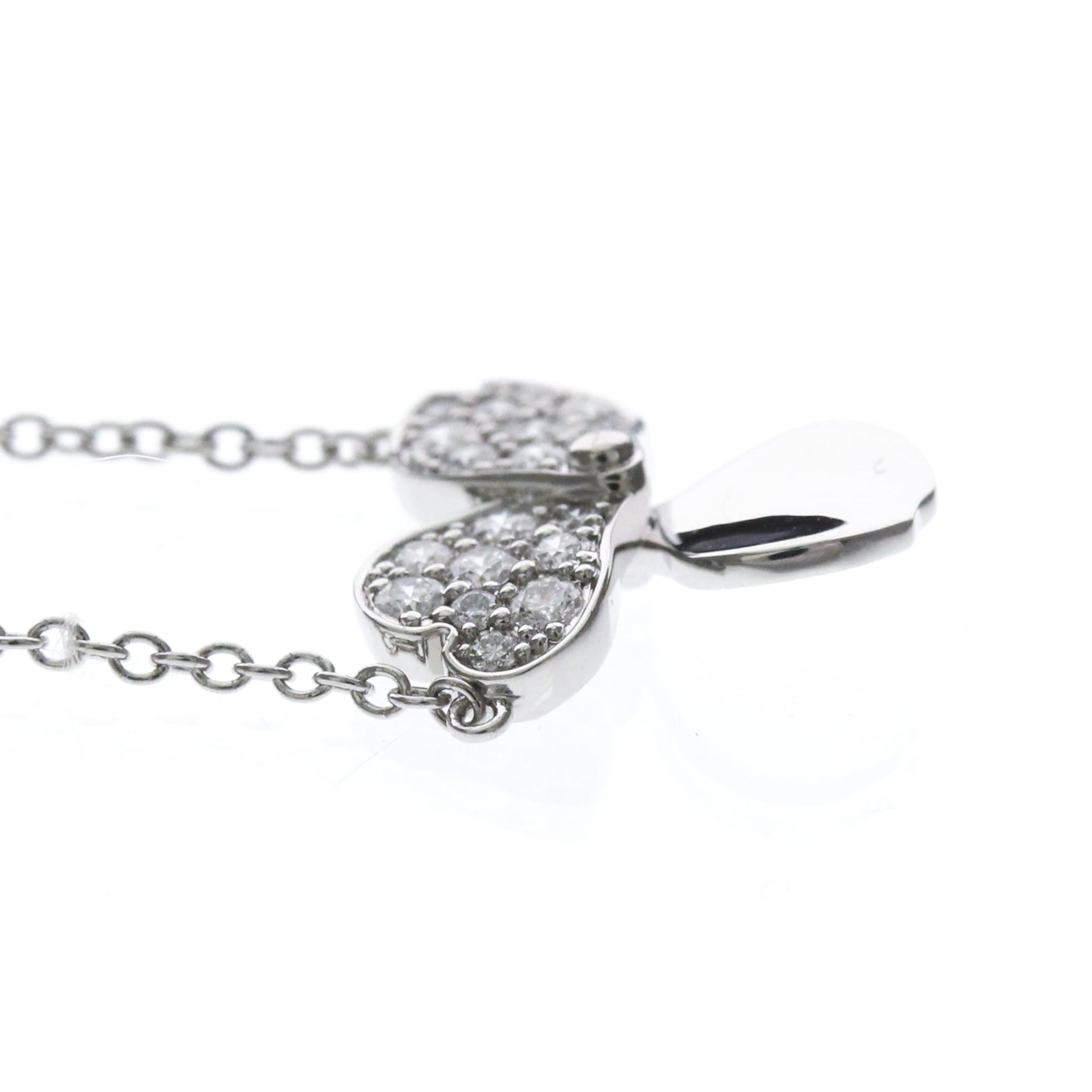 Tiffany Paper Flower Mini Diamond Necklace Platinum Diamond Women 5