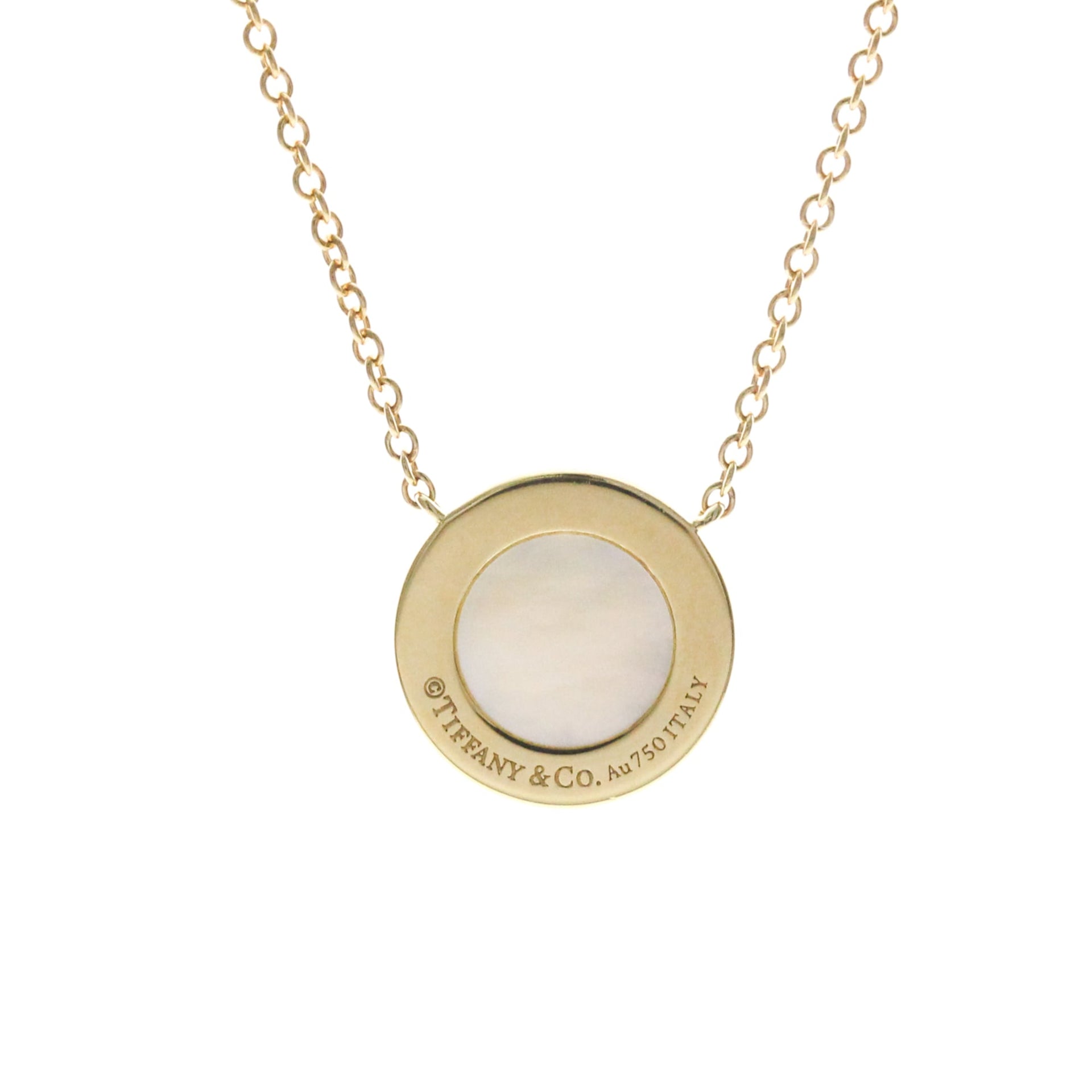 Tiffany T TWO Circle Diamond Necklace Mini Model Yellow Gold (18K) Diamond 2