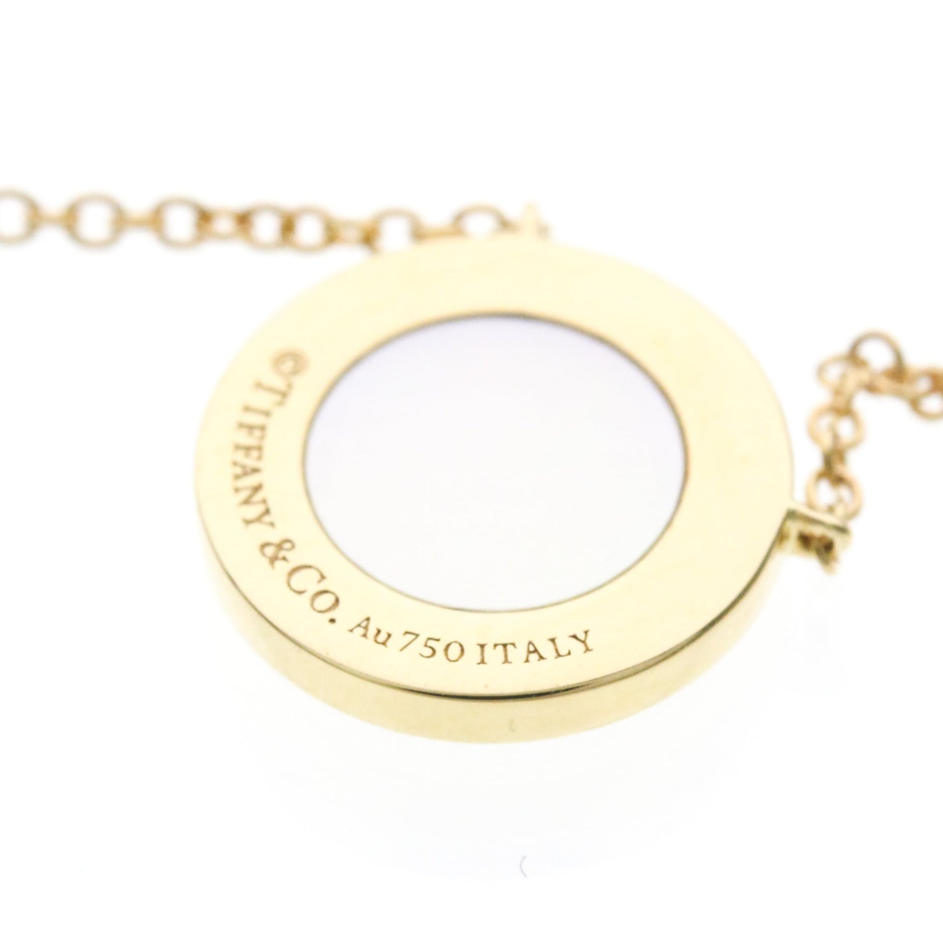 Tiffany T TWO Circle Diamond Necklace Mini Model Yellow Gold (18K) Diamond 8