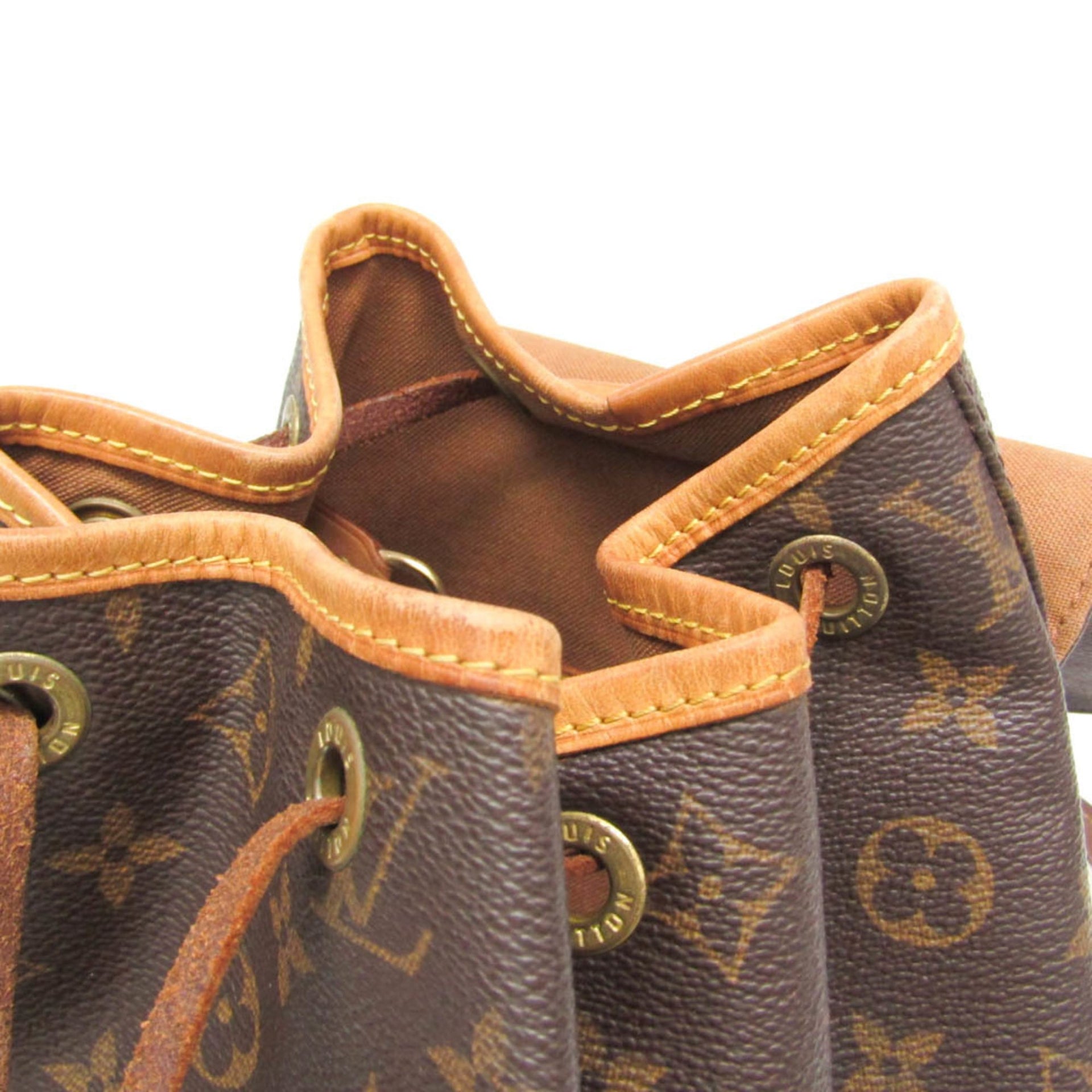 Louis Vuitton Monogram Montsouris MM M51136 Women's Backpack Brown 14