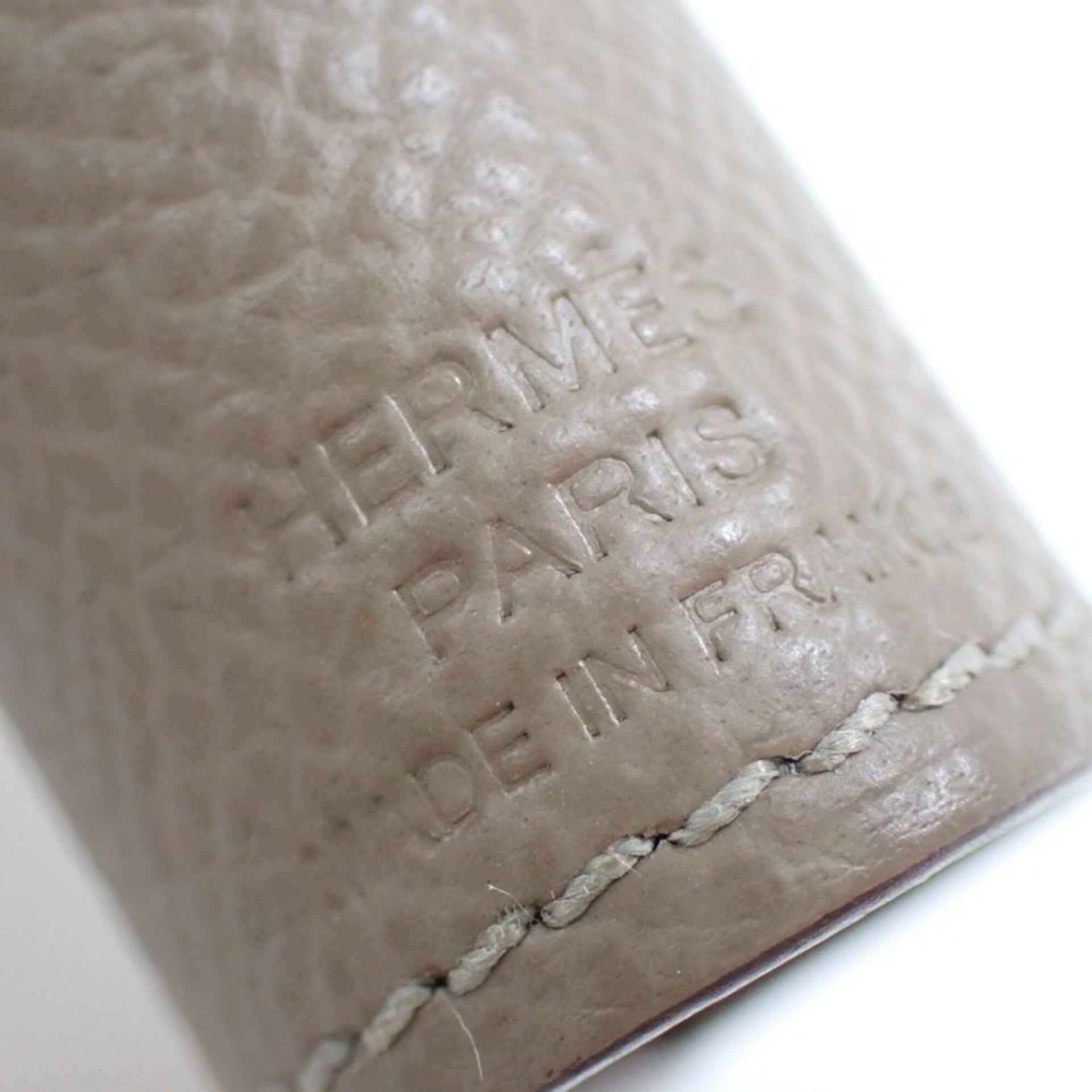 HERMES-lippenstiftetui tasje Etoupe Epsom-leer voor dames 5