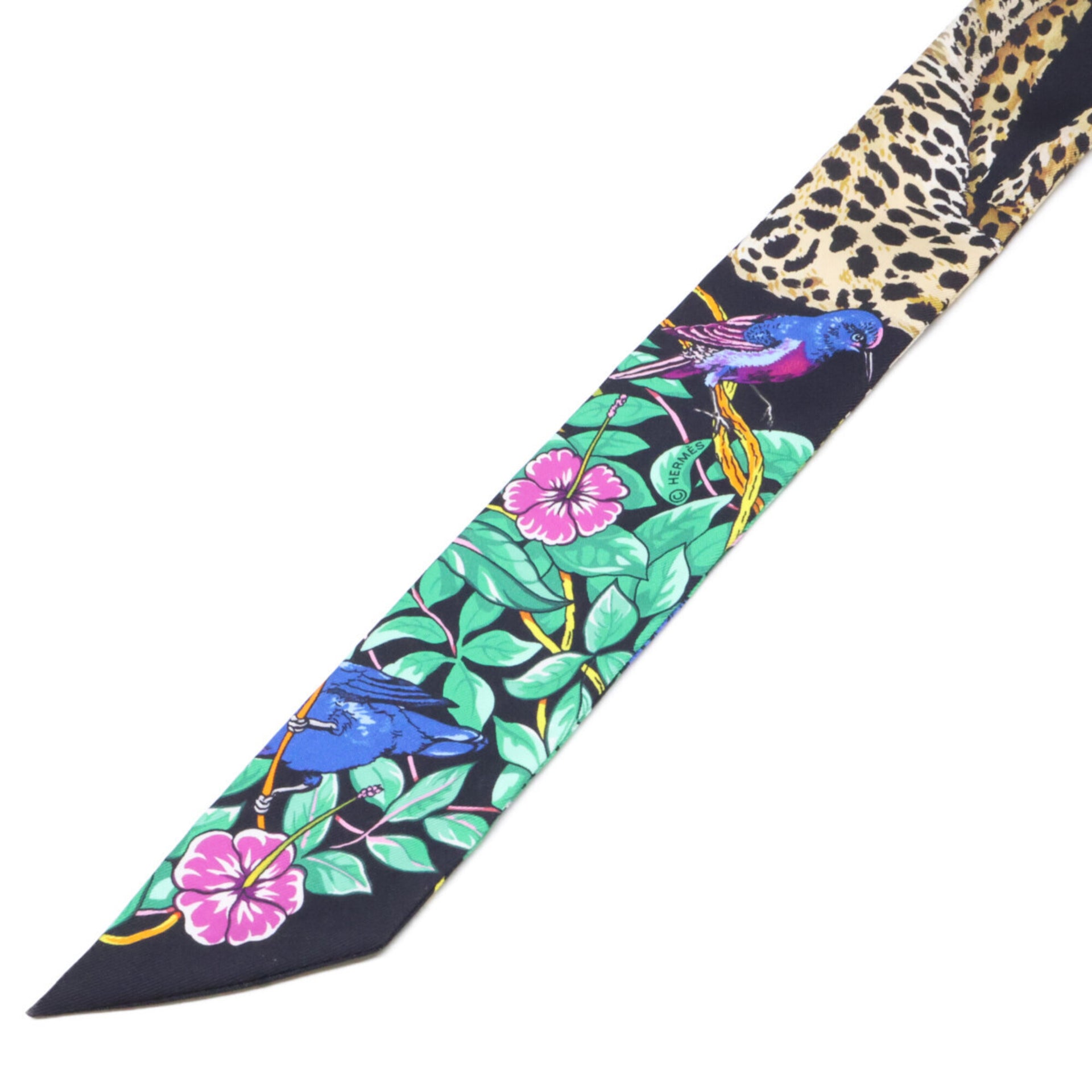 HERMES JUNGLE LOVE Silk Twilly Scarf 2