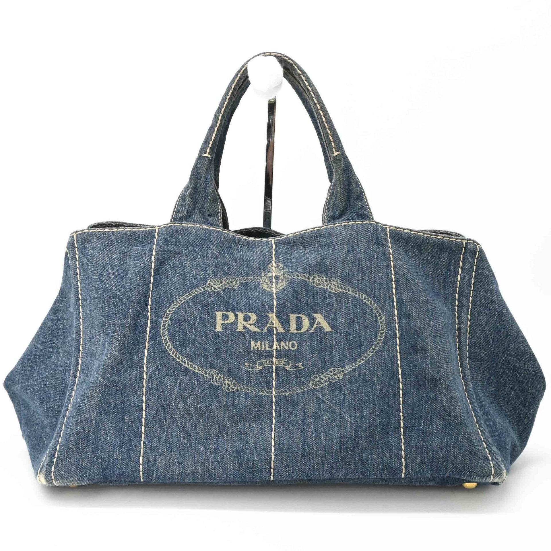 PRADA Canapa 40-denimdraagtas, schouderhandtas voor dames 1