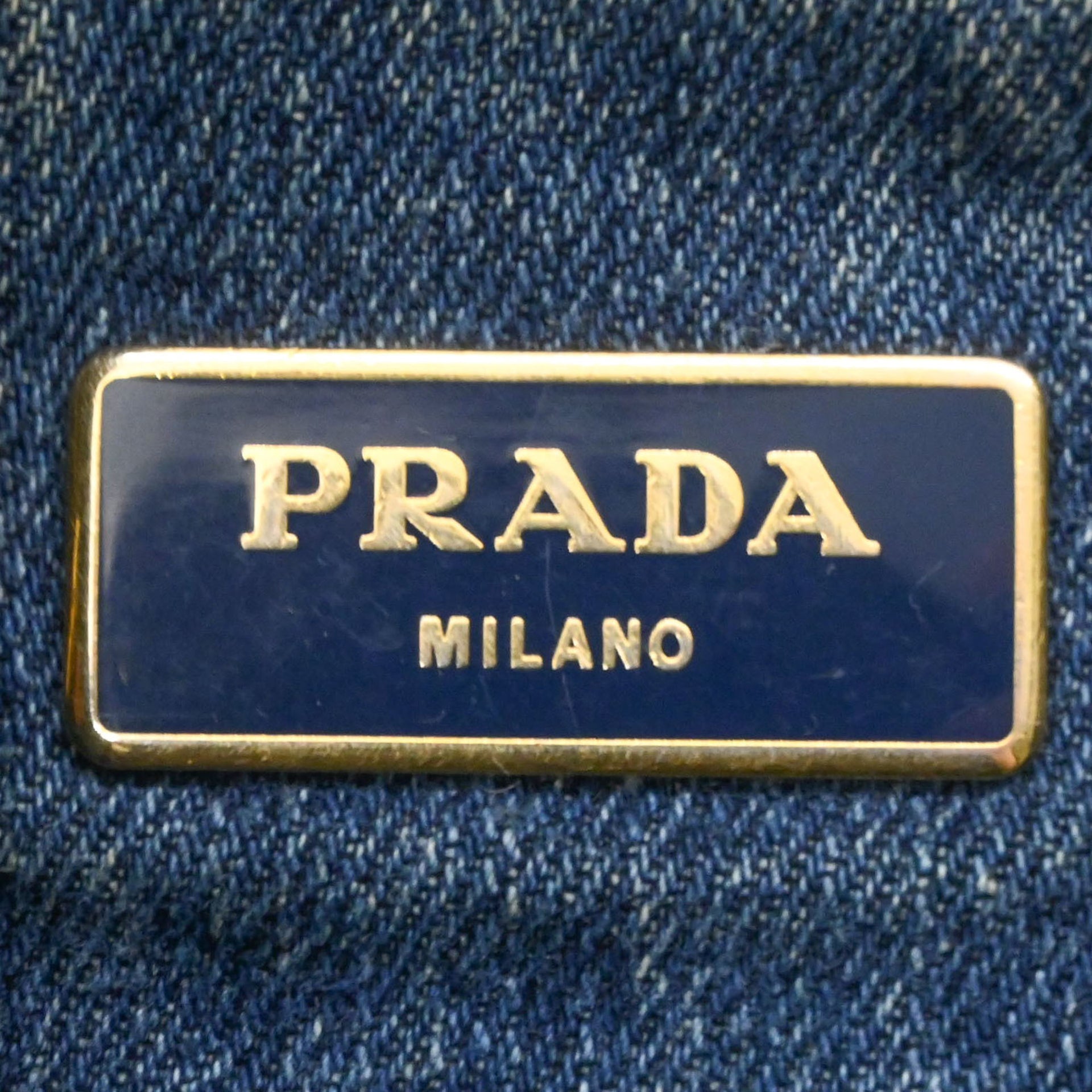 PRADA Canapa 40-denimdraagtas, schouderhandtas voor dames 11