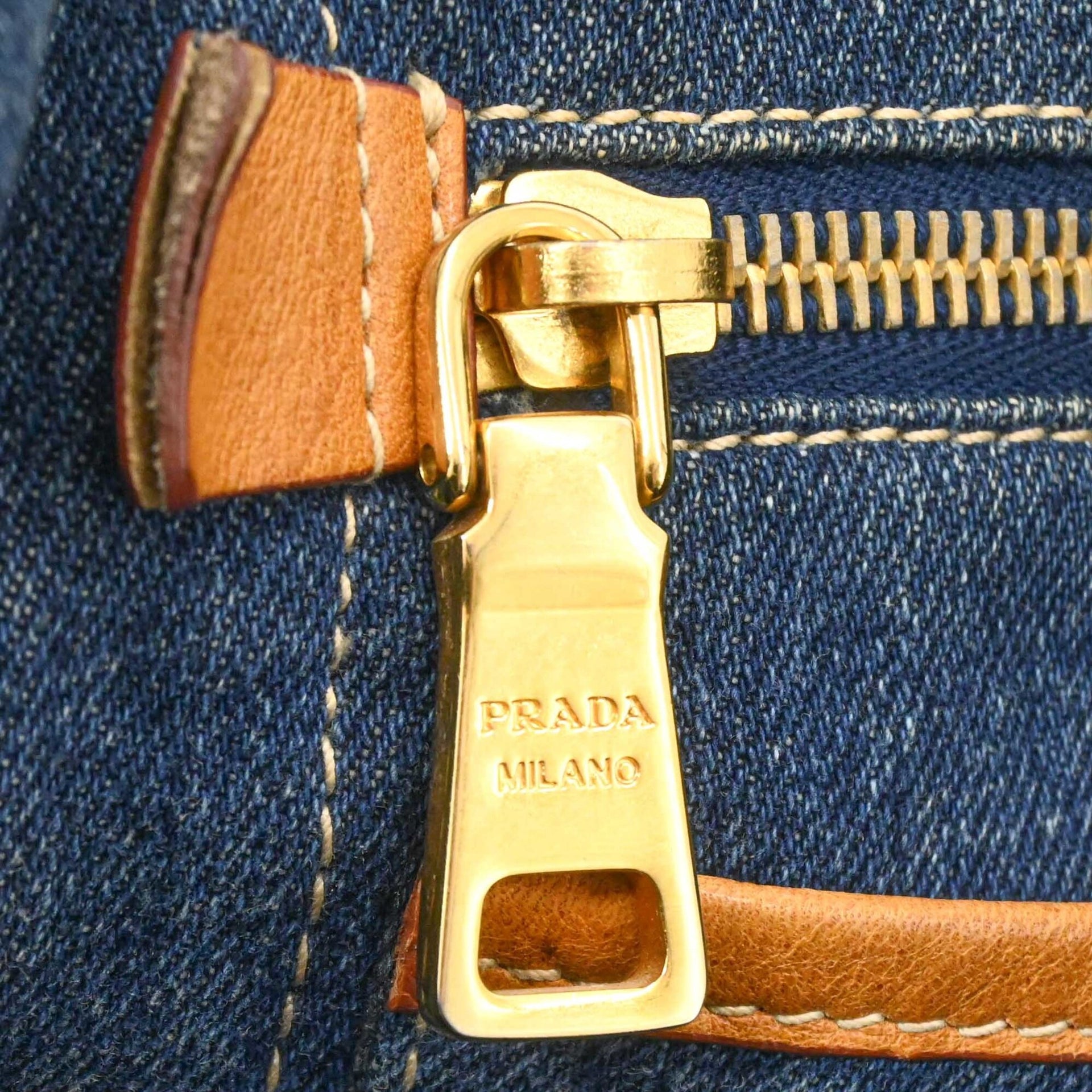 PRADA Canapa 40-denimdraagtas, schouderhandtas voor dames 17